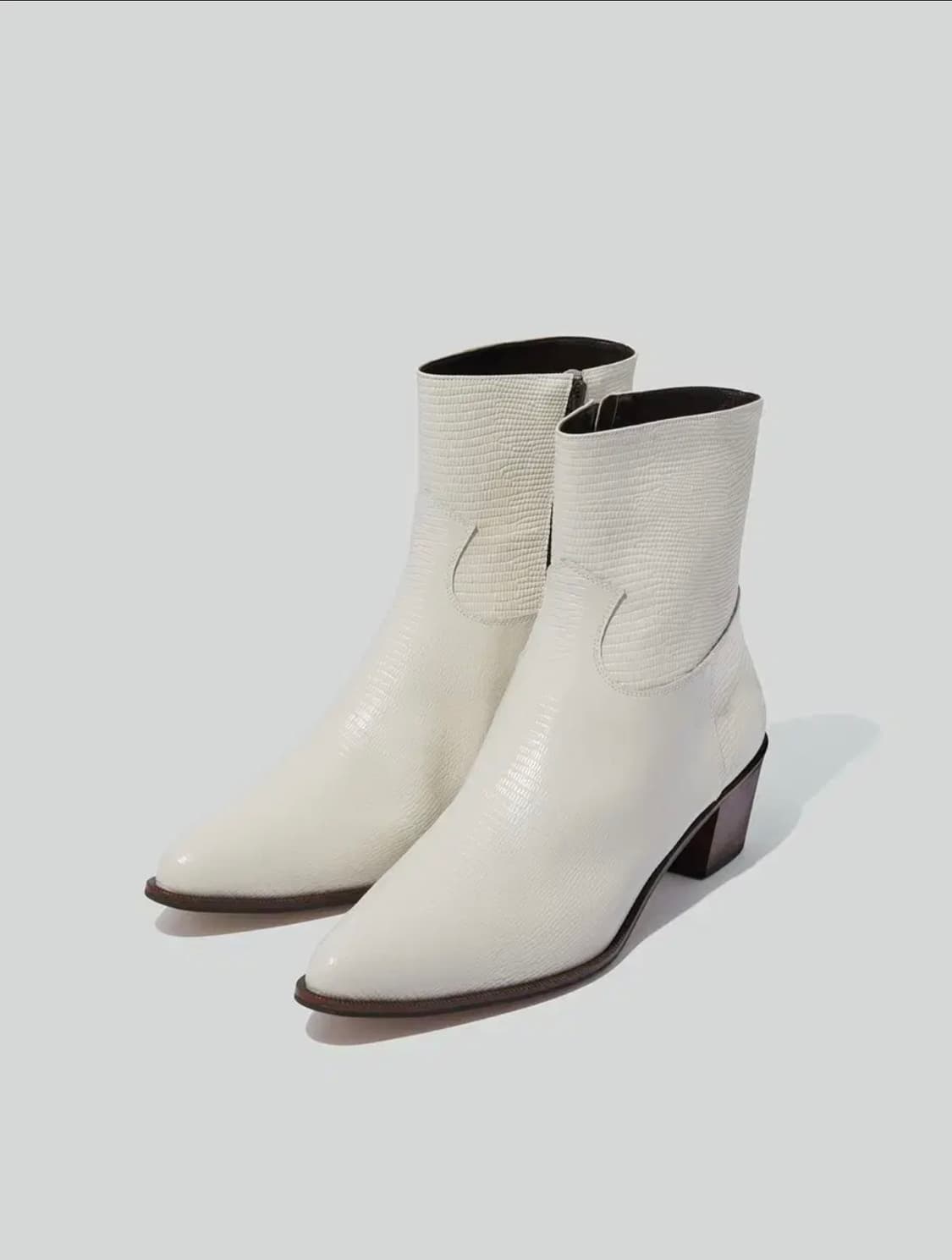 [할인] 렉토 포인티드 토 앵클 부츠 크림 상품이미지2