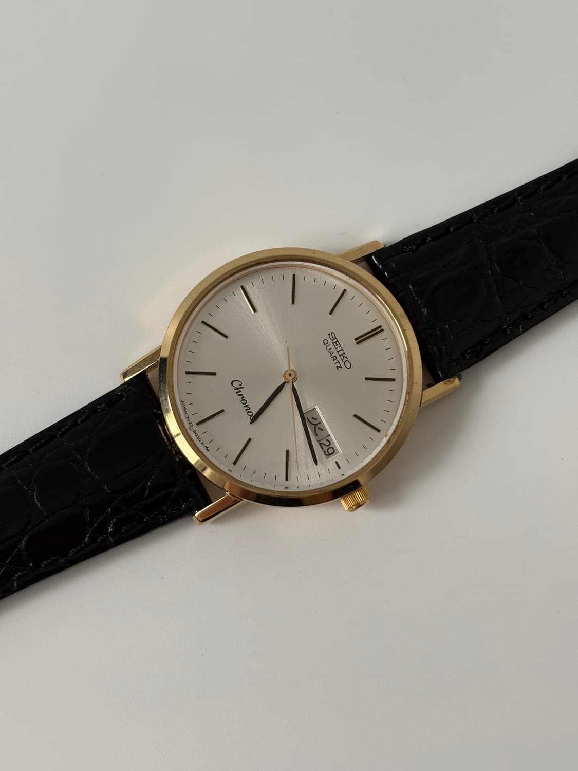 세이코 1980년대 Chronos 골드 쿼츠 남성 상품이미지4