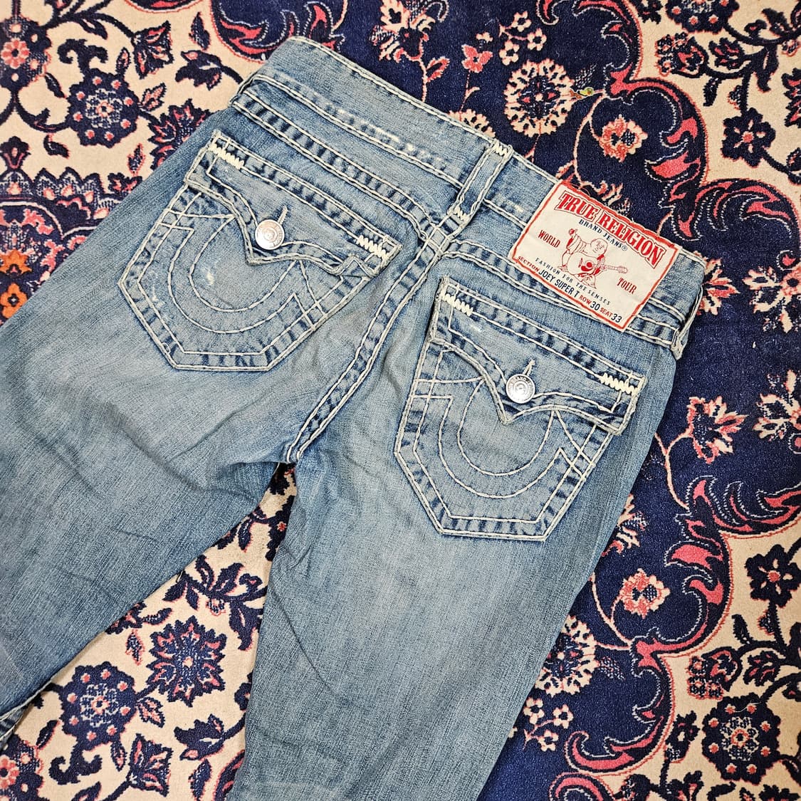 트루릴리젼 조이 슈퍼티 빈티지 y2k 부츠컷 데님팬츠 30size 상품이미지3