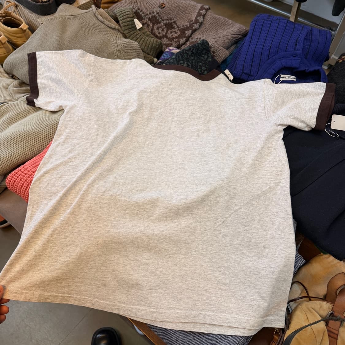 90S USA 미국스포츠 링거티 멜란지 XL 상품이미지7