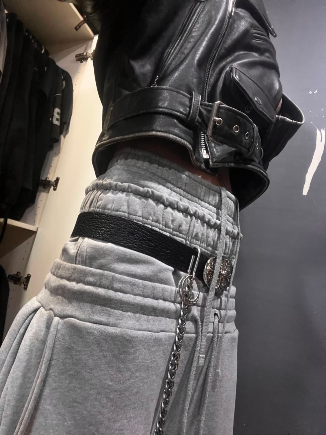 고스트 라이더 자켓 소가죽 에이징워싱 상품이미지2