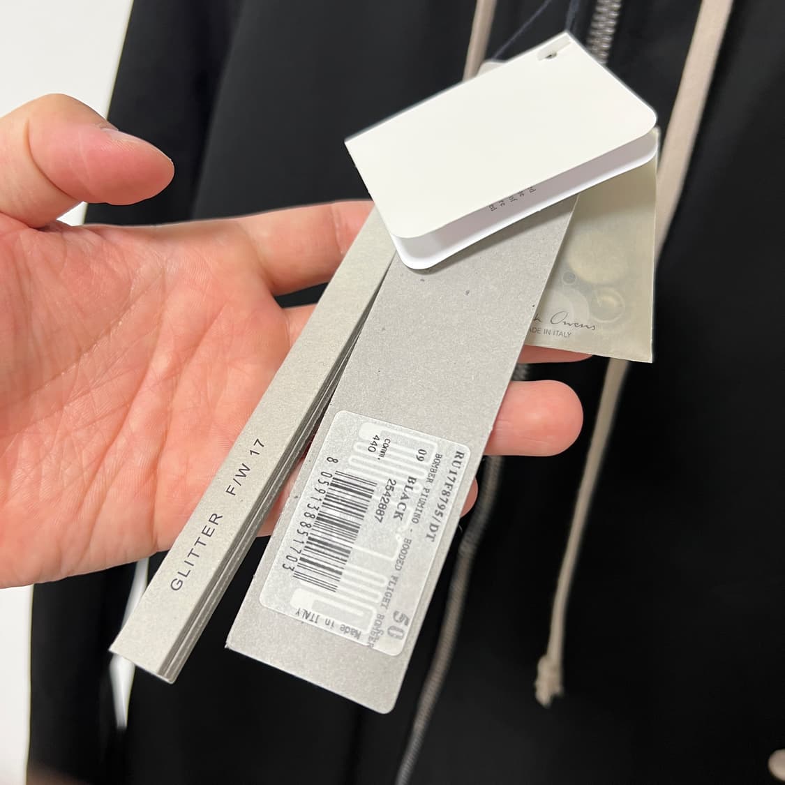 릭오웬스 17FW "GLITTER" 구스다운 MA-1 후드 플라이트 봄버 상품이미지8