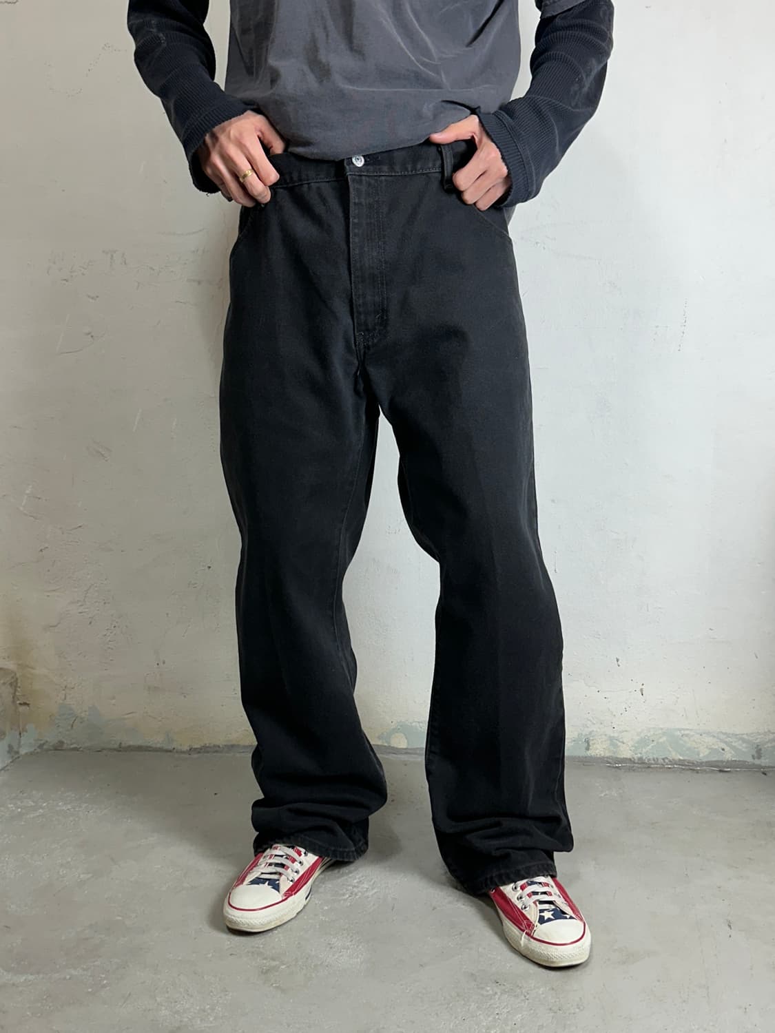 00's 리바이스 517 블랙 부츠컷 플레어진 상품이미지1