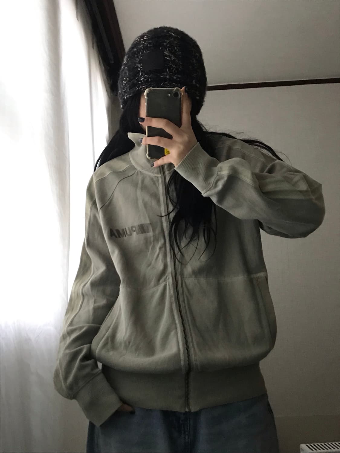 퓨마 카키 면집업 상품이미지1