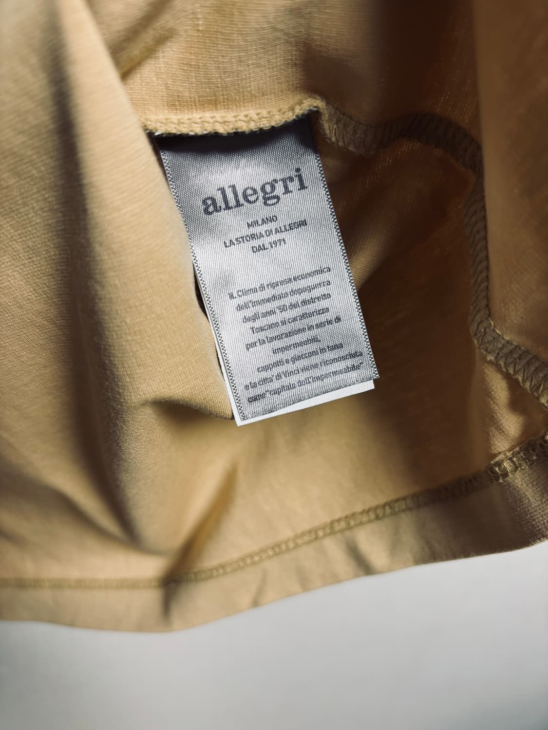 알레그리 Allegri Lux Cool 베이지 반팔 티셔츠 상품이미지3