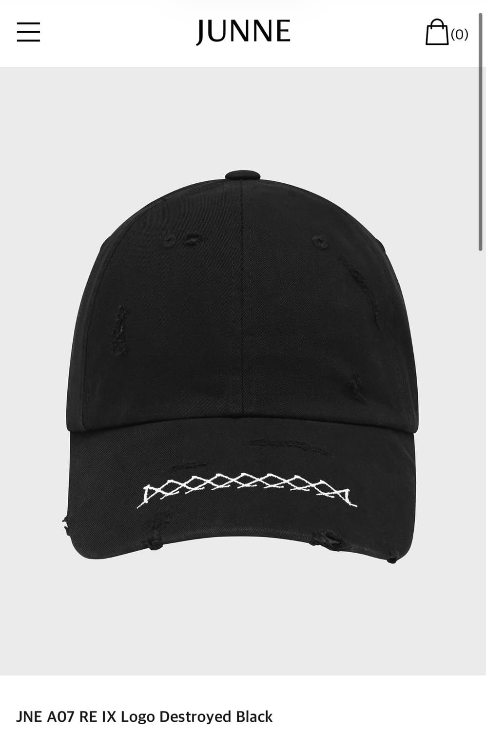 [m] 준느 디스트로이드 볼캡 상품이미지1