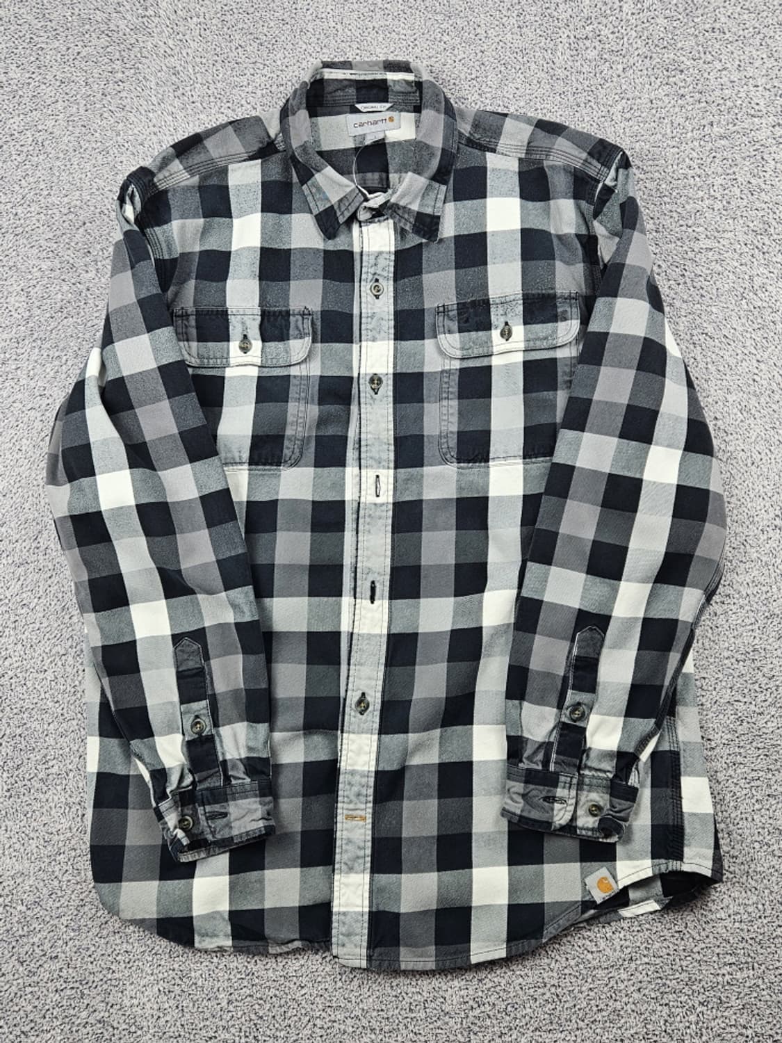 칼하트 체크 패턴 플란넬 롱 슬리브 워크 셔츠 ( L ) / 10327 상품이미지2