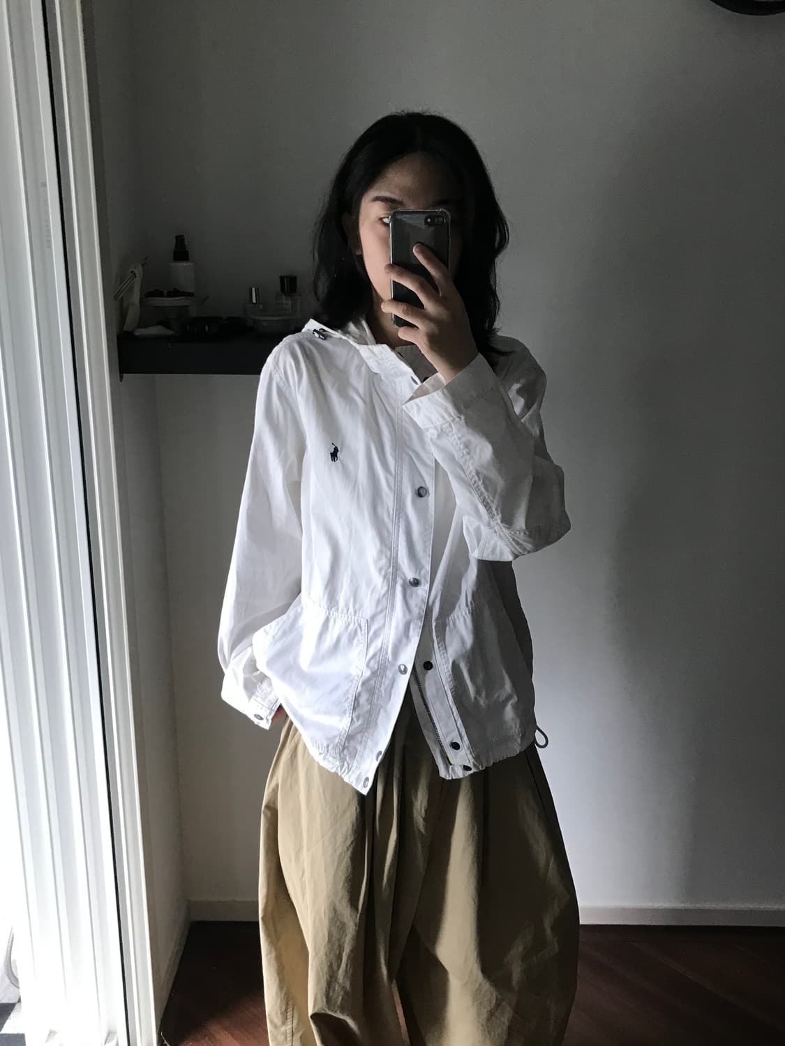 폴로 랄프로렌 포니 로고 화이트 바람막이 자켓 상품이미지3
