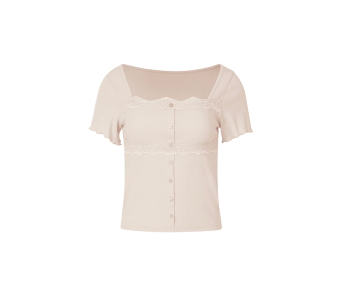 제니오 belle lace cardigan half ver. Pink 상품이미지1