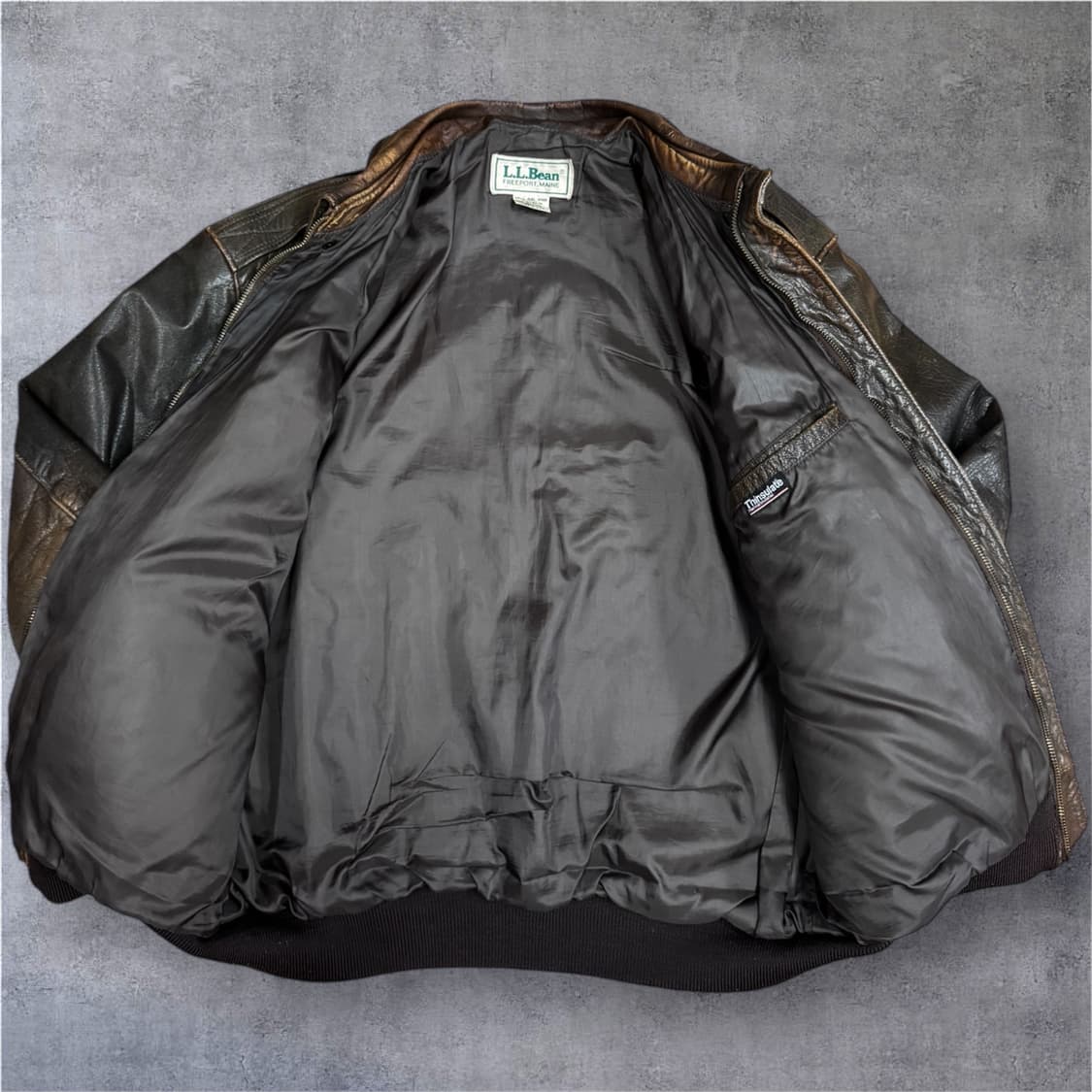 USA made)엘엘빈(llbean) A-2 레더자켓 44L 상품이미지7