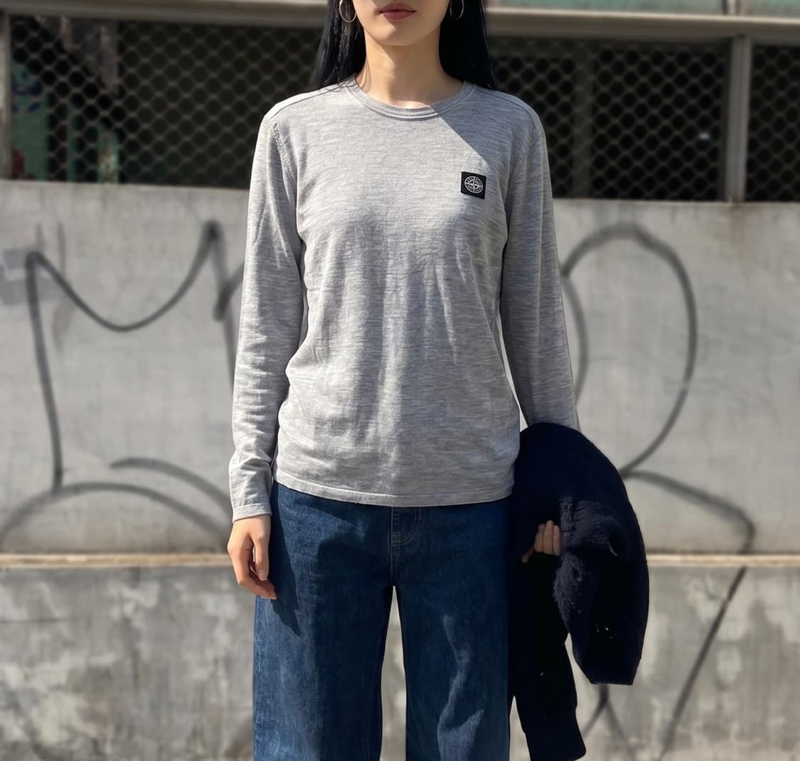 14Y.55~66/ 스톤아일랜드 로고패치 롱슬리브 상품이미지1