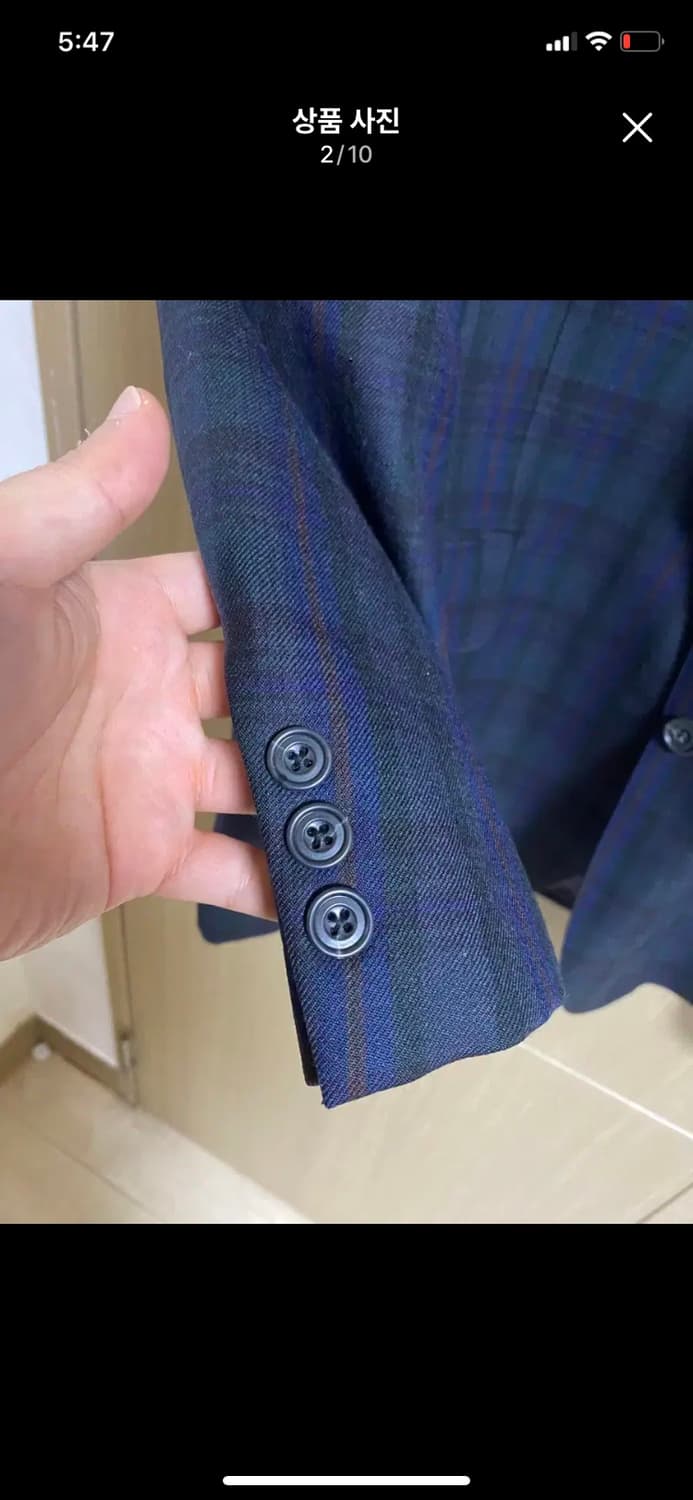 [J.PRESS] 제이프레스 네이비 울 체크자켓 상품이미지2