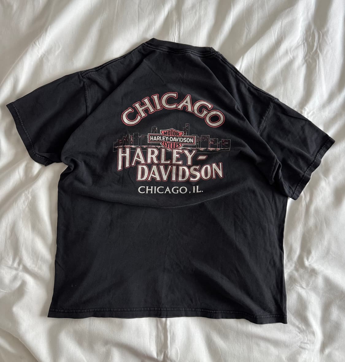[XL] 90s-00s 빈티지 할리데이비슨 시카고 티셔츠 상품이미지3