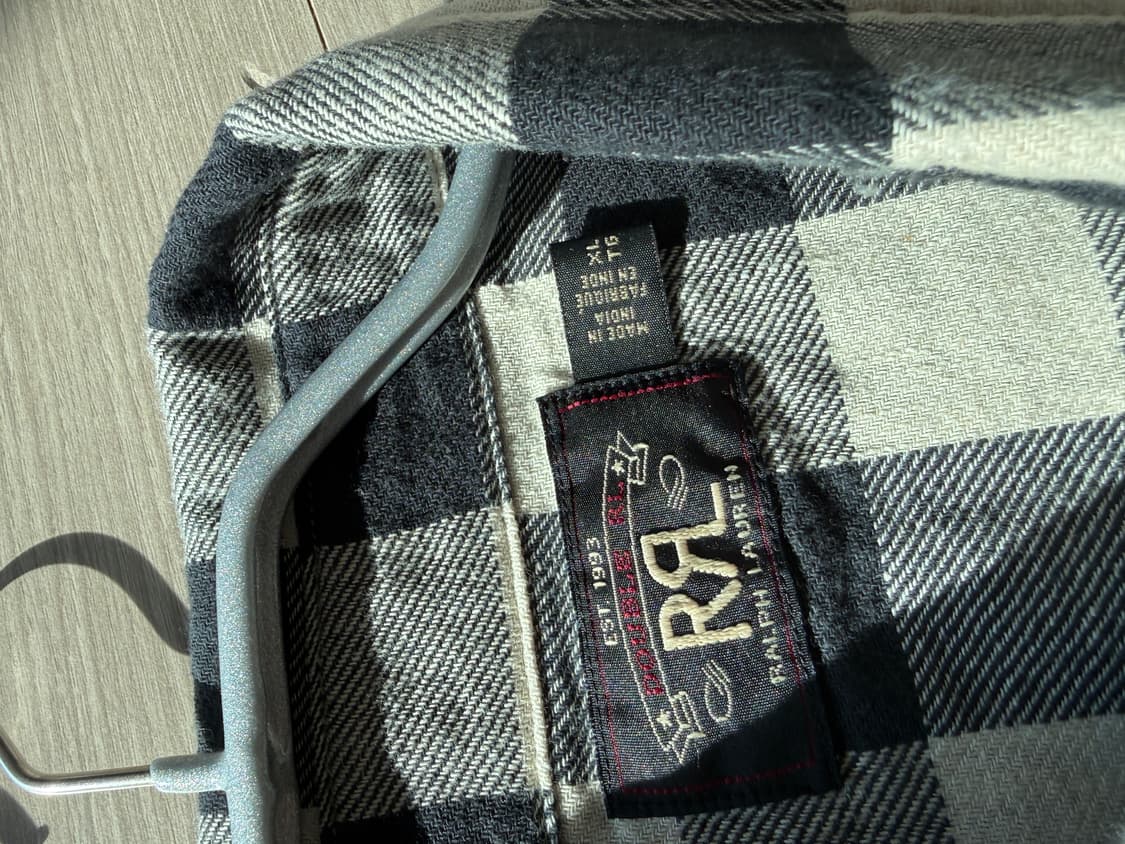 더블알엘 버팔로 체크 트윌 셔츠 xl 상품이미지2