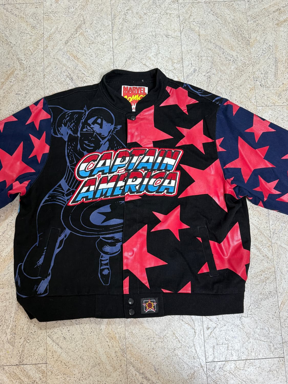 일본 빈티지 마블 자수 레이싱 자켓 상품이미지1