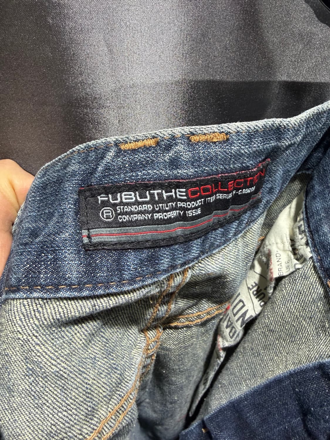 36in FUBU 푸부 더티페인팅 워싱 와이드 데님팬츠 상품이미지7