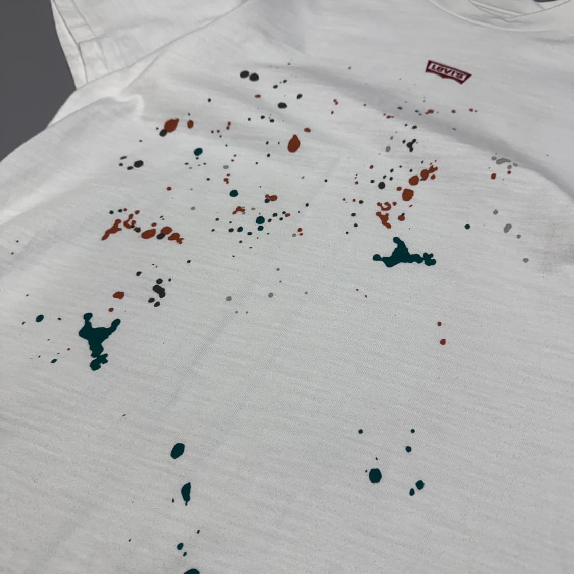END. x Levi's 21ss 드롭 페인트 양면 프린트 코튼 크루넥  상품이미지5