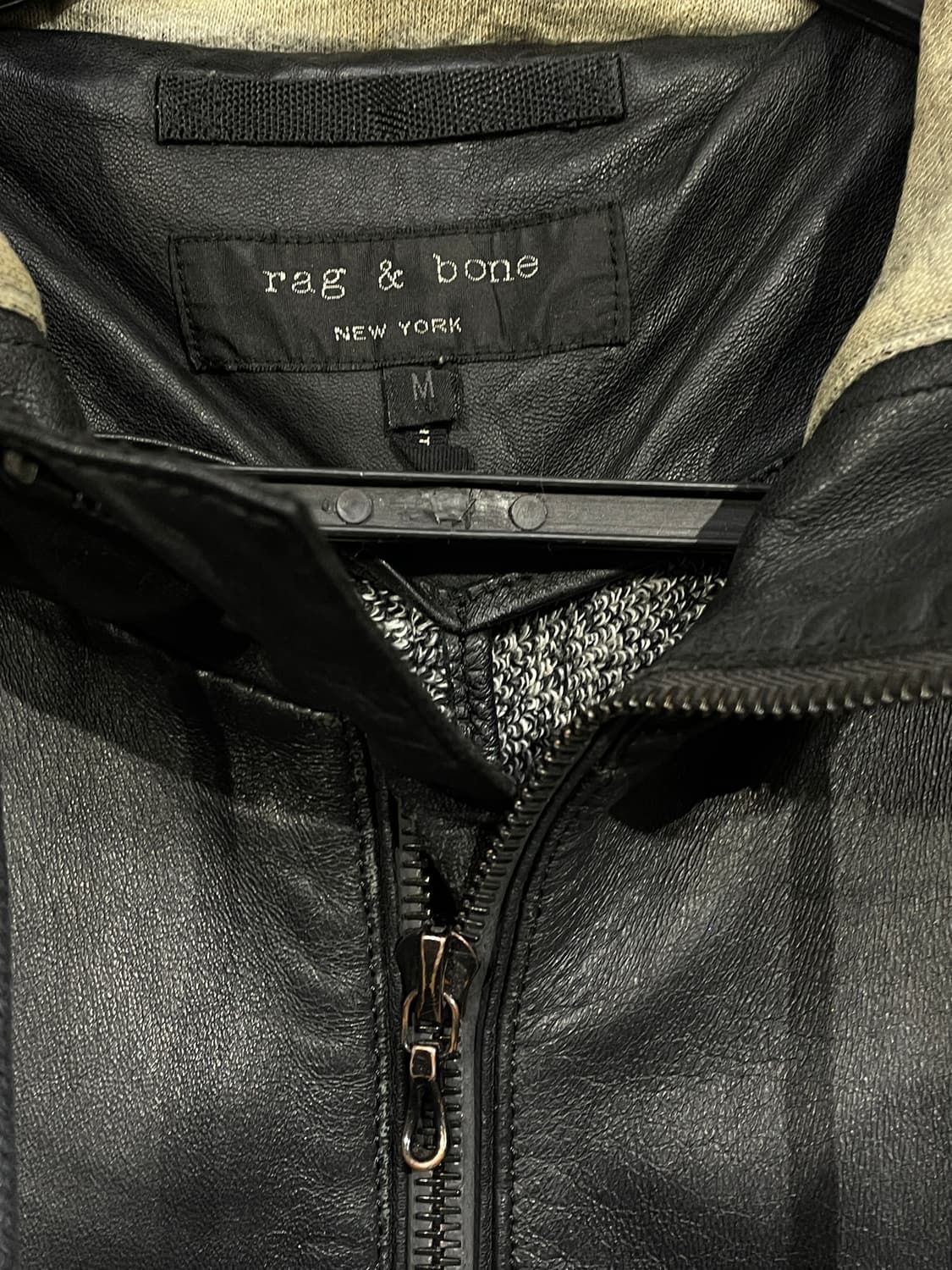 랙 앤 본 rag bone 양가죽 펑크 락시크 후드 가죽자켓 M 상품이미지7