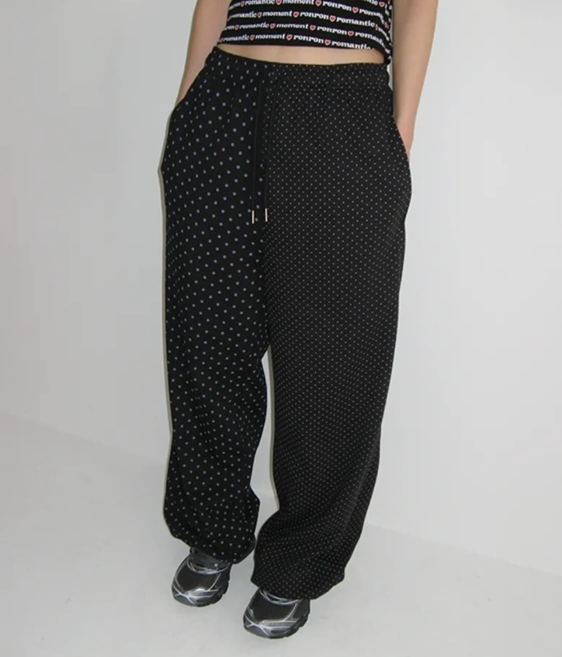 론론 미니 로고 스웻 도트 조거팬츠 상품이미지4