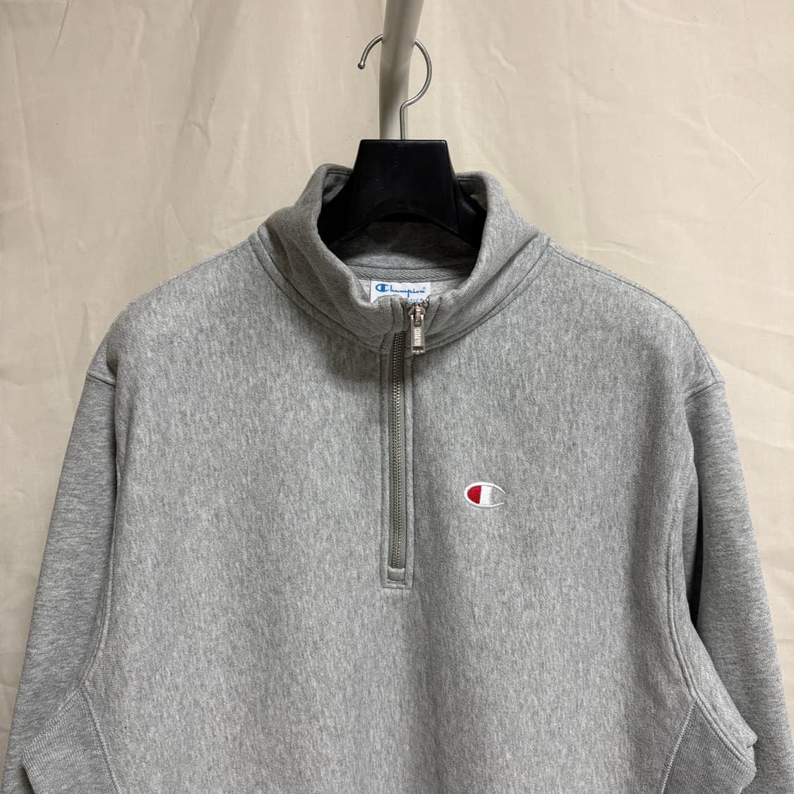 챔피온 리버스위브 하프집업 맨투맨 스웻셔츠 / 그레이, M 상품이미지2