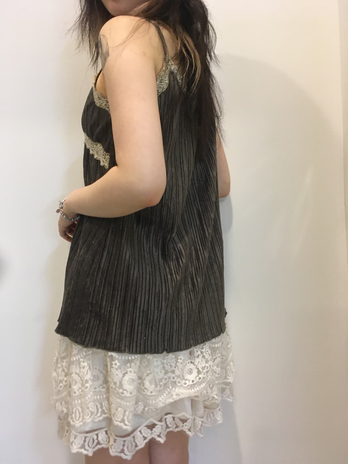 일본빈티지 카키 모리 슬리브리스 상품이미지9