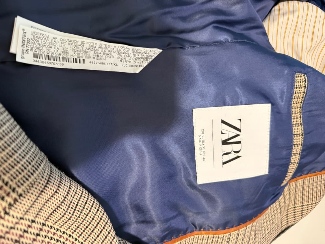 자라 체크 오버셔츠 자켓 상품이미지4