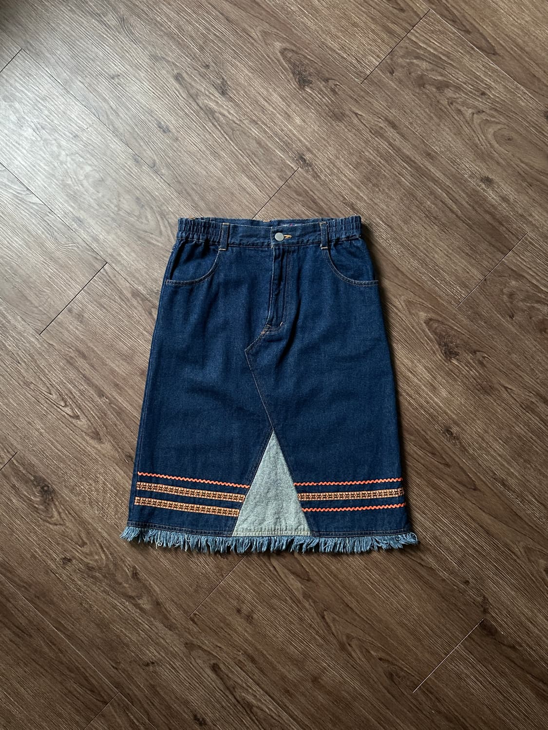 Gals From Wrangler 에스니컬 데님 미디 스커트 상품이미지6