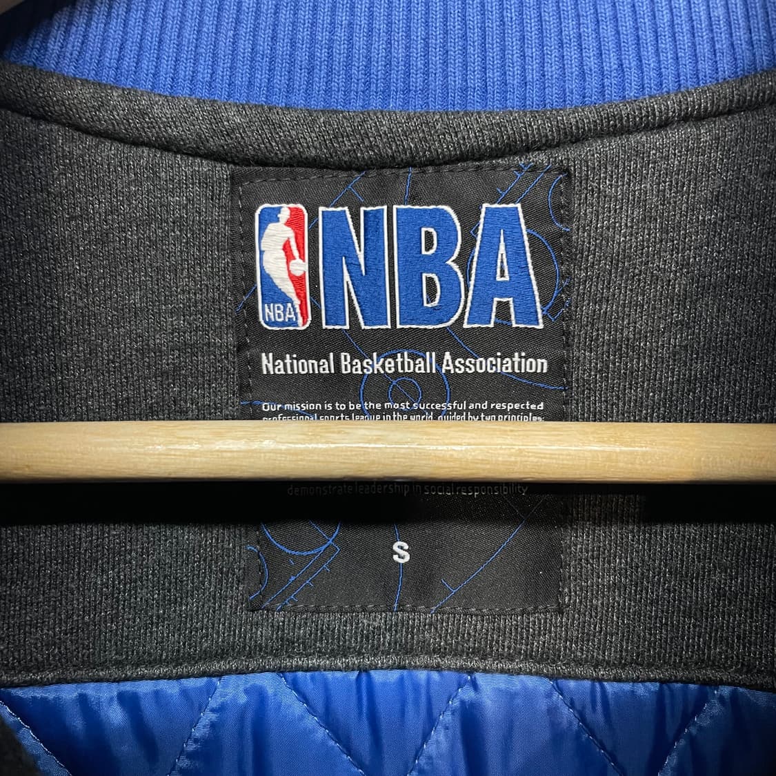 NBA 블루/그레이 야구 점퍼 상품이미지5