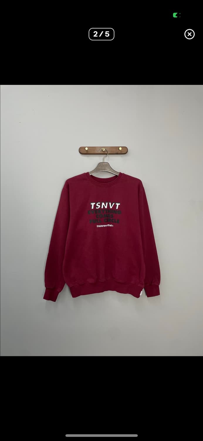 디스이즈네버댓 버건디 맨투맨 A3181 상품이미지2