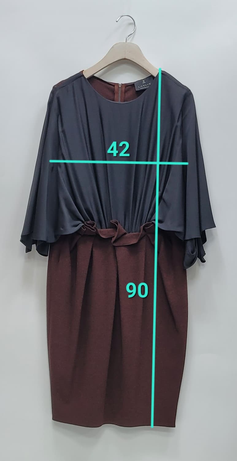 LANVIN 한섬 랑방 실크 배색 울 캐시미어 원피스 / 여 82
 상품이미지10