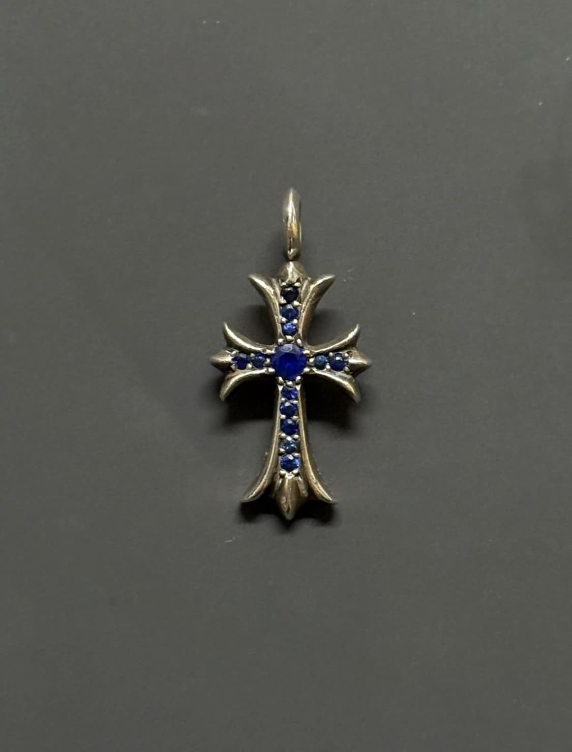 크롬하츠 타이니팻 블루 사파이어 풀파베 오리지널 + 롤체인 상품이미지1