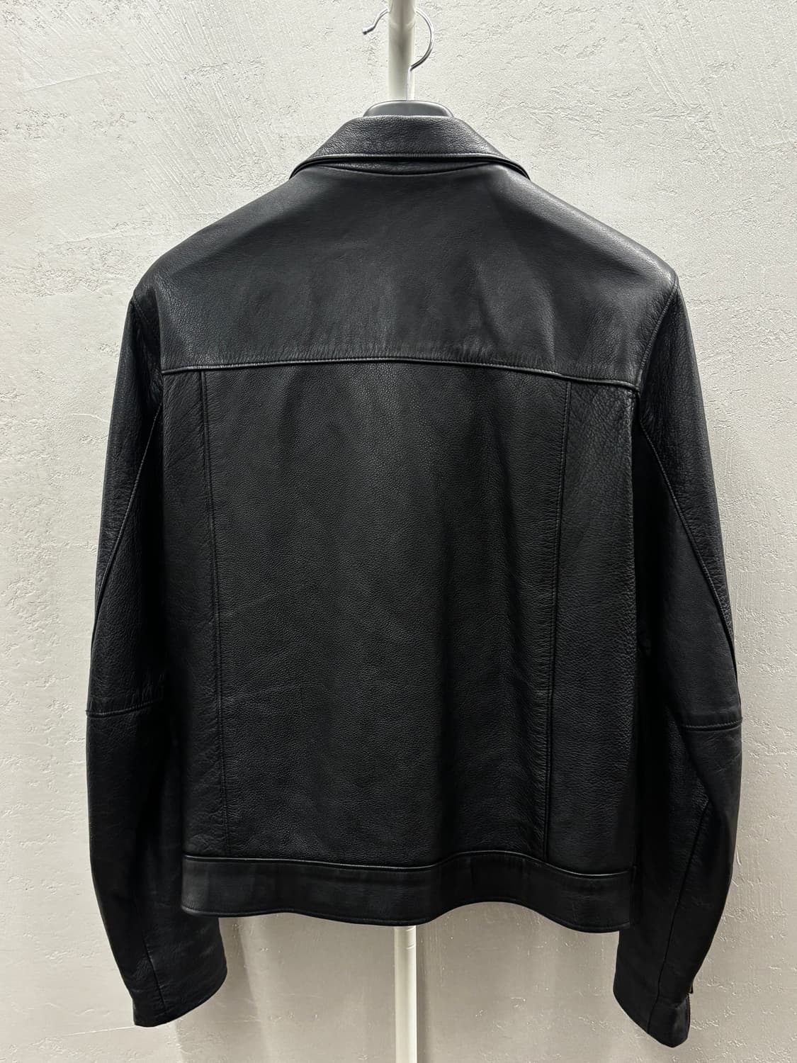 KIM'S 블랙 레더 라이더 자켓 상품이미지5