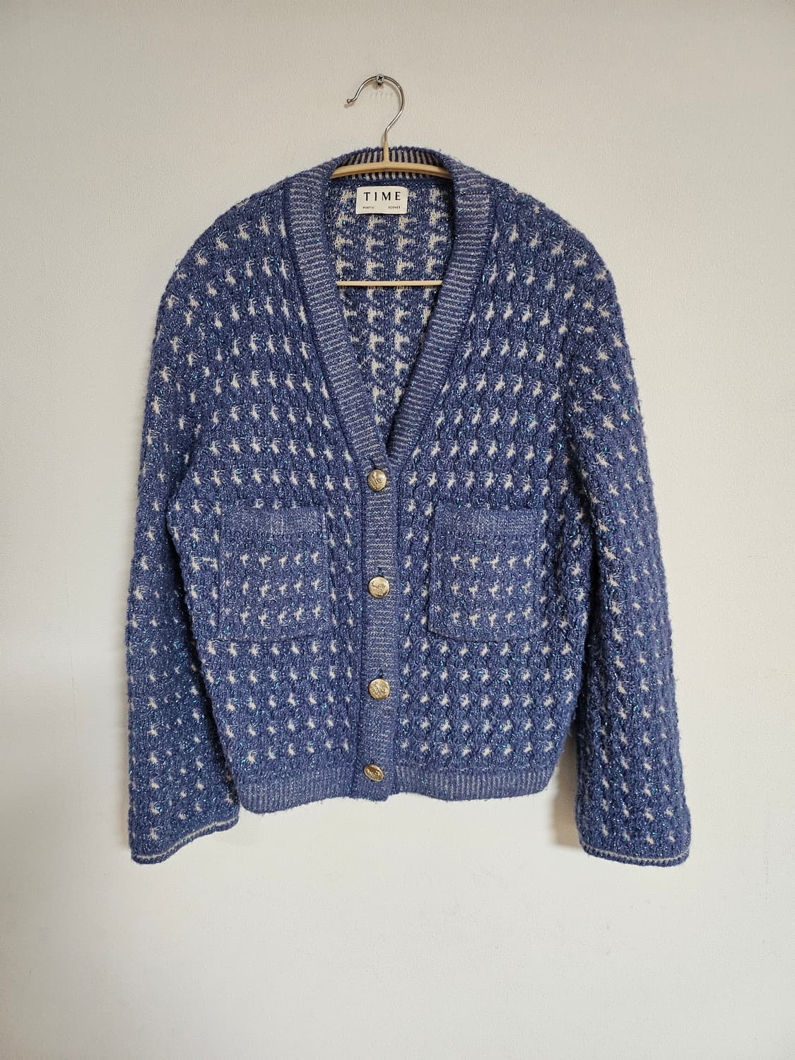 타임 블루 트위드 가디건 F 상품이미지1