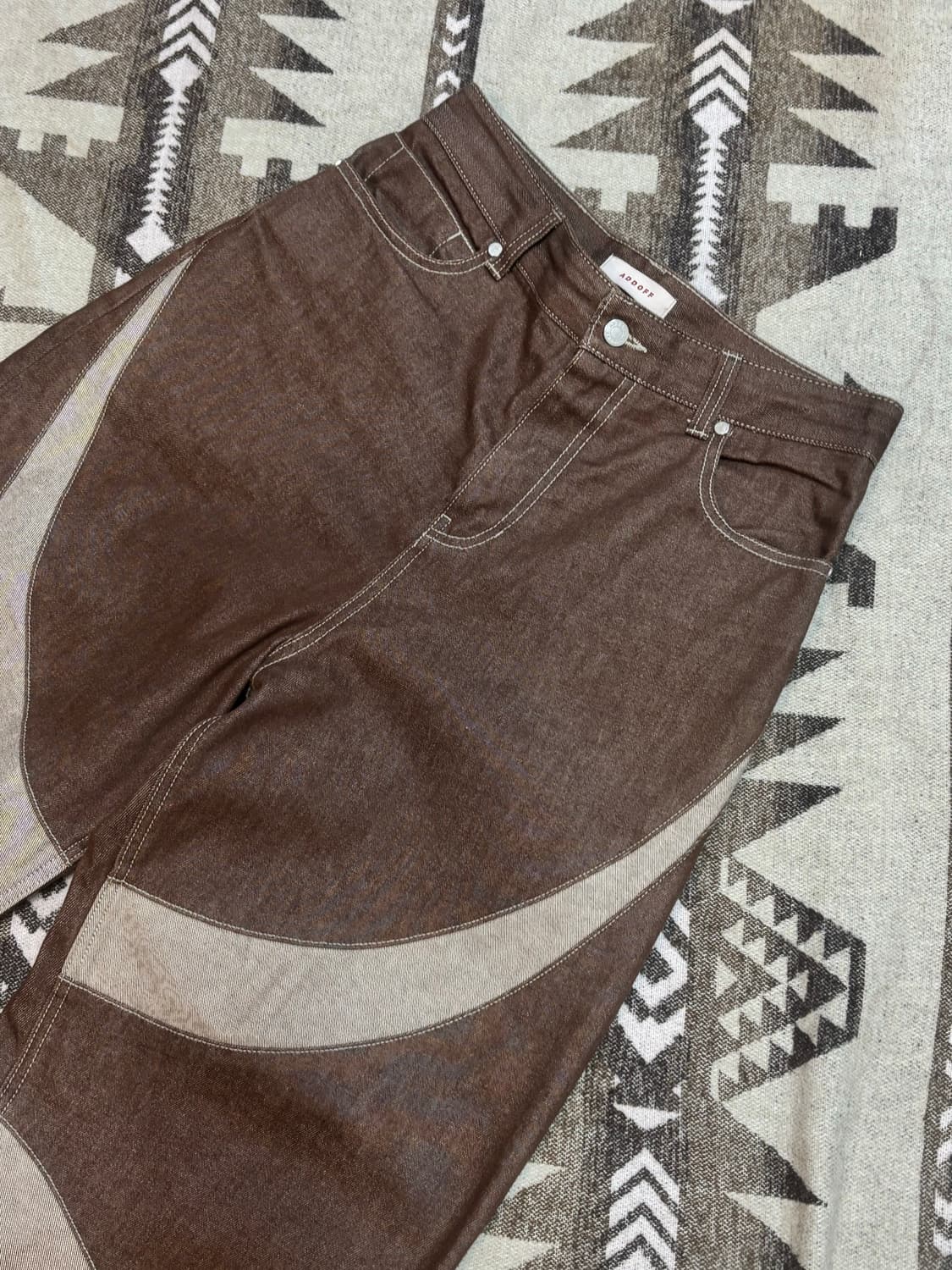 에드오프 후프 컬 데님 브라운 상품이미지3