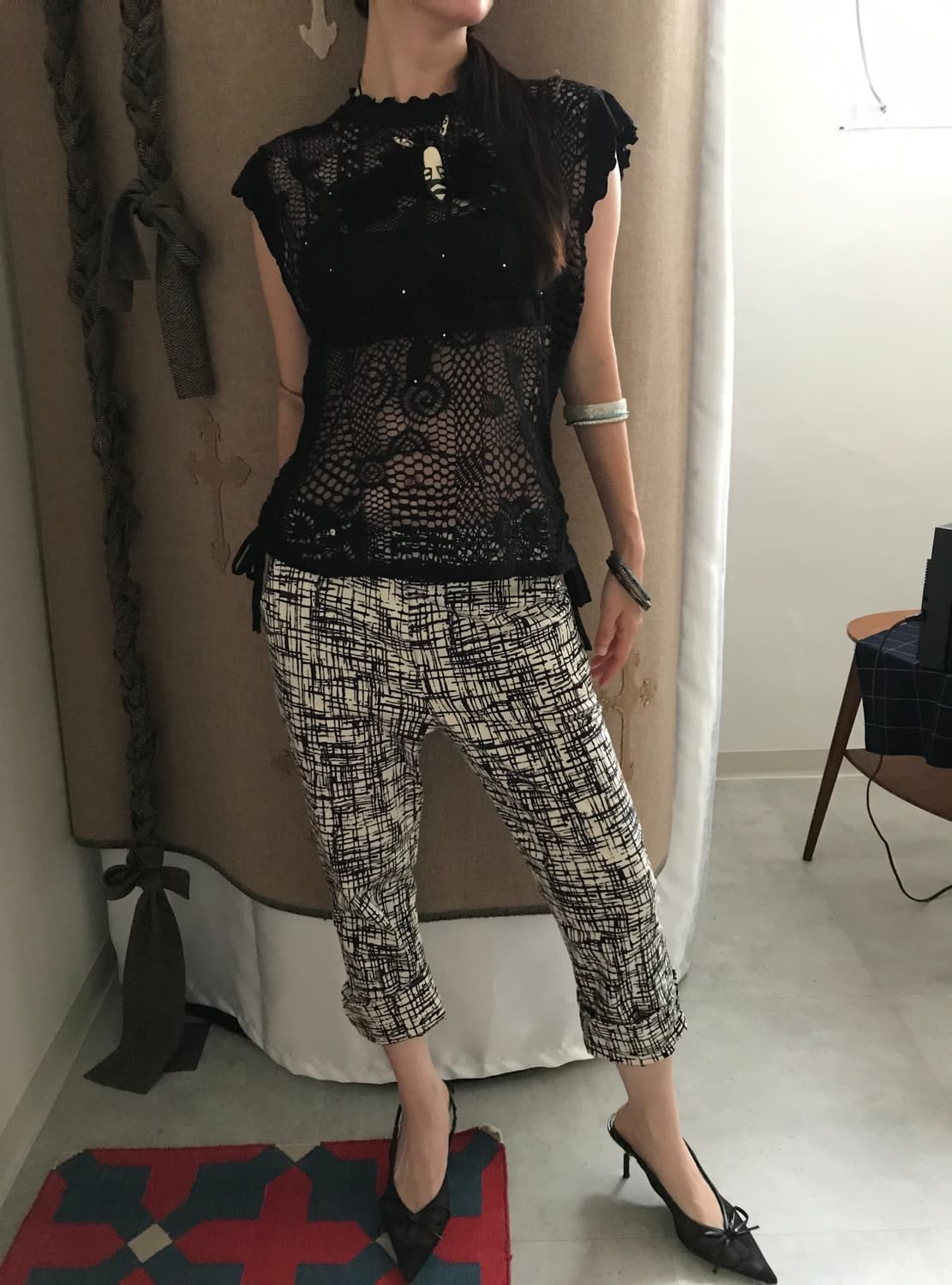 vintage pattern capri pants (28inch) 상품이미지3
