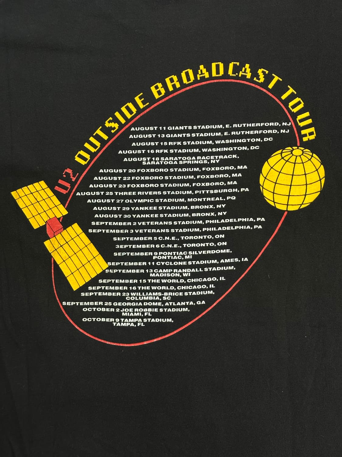 1992‘ U2 Zoo tv 투어 티셔츠 XL 상품이미지4