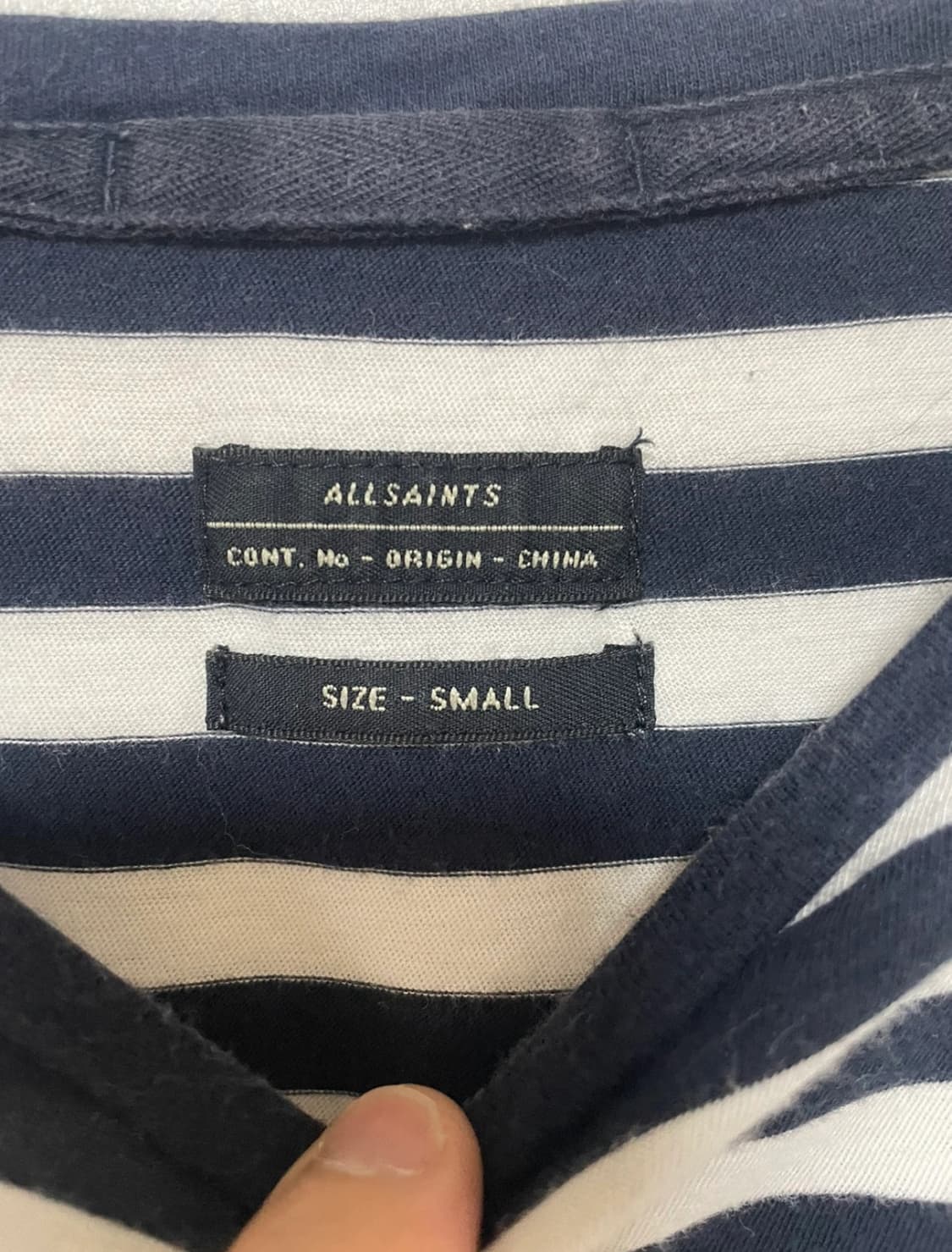 올세인츠 남성 스트라이프 반팔 S 사이즈 상품이미지3