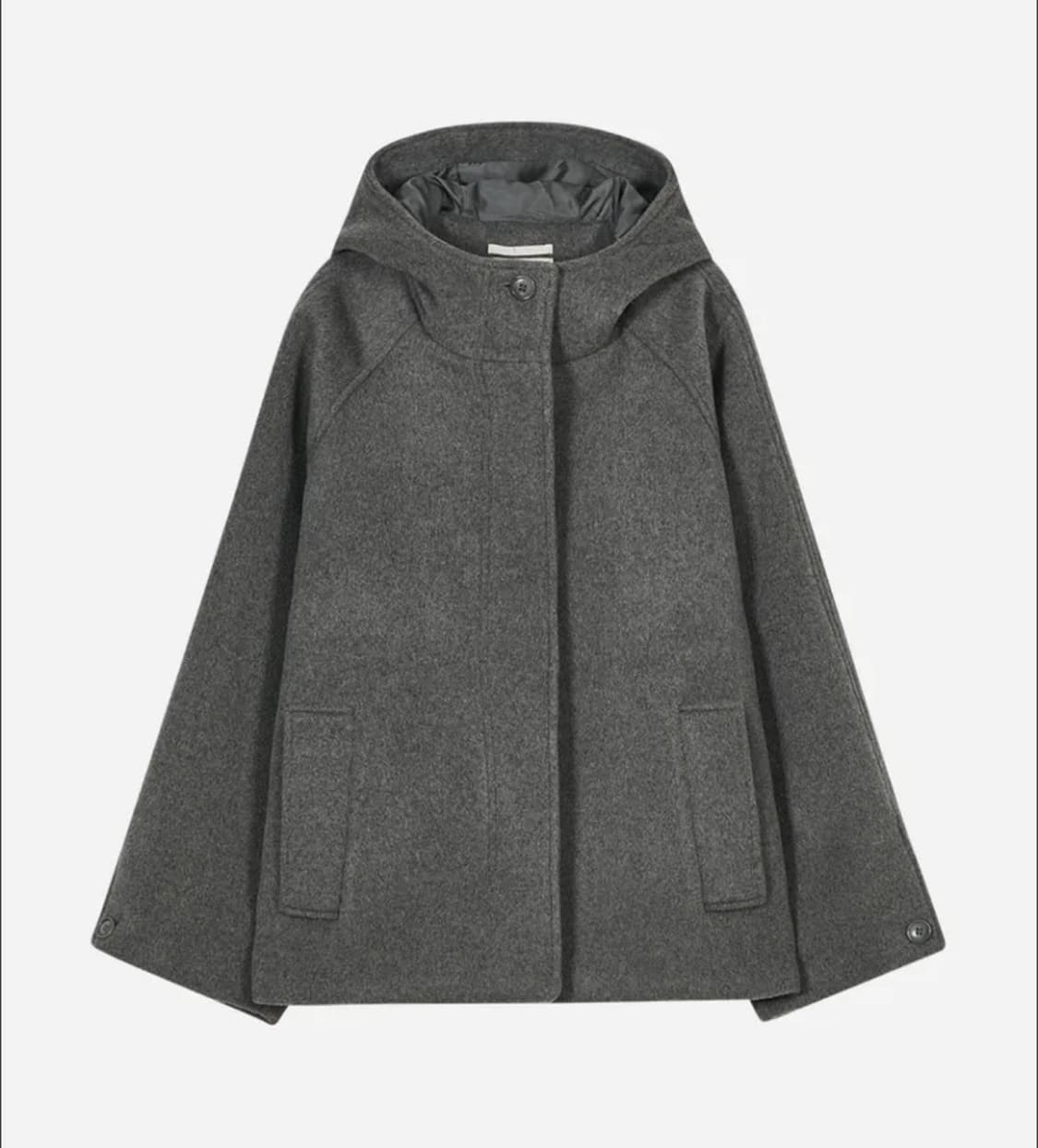Typeservice Hooded Half Coat [Gray] 상품이미지1