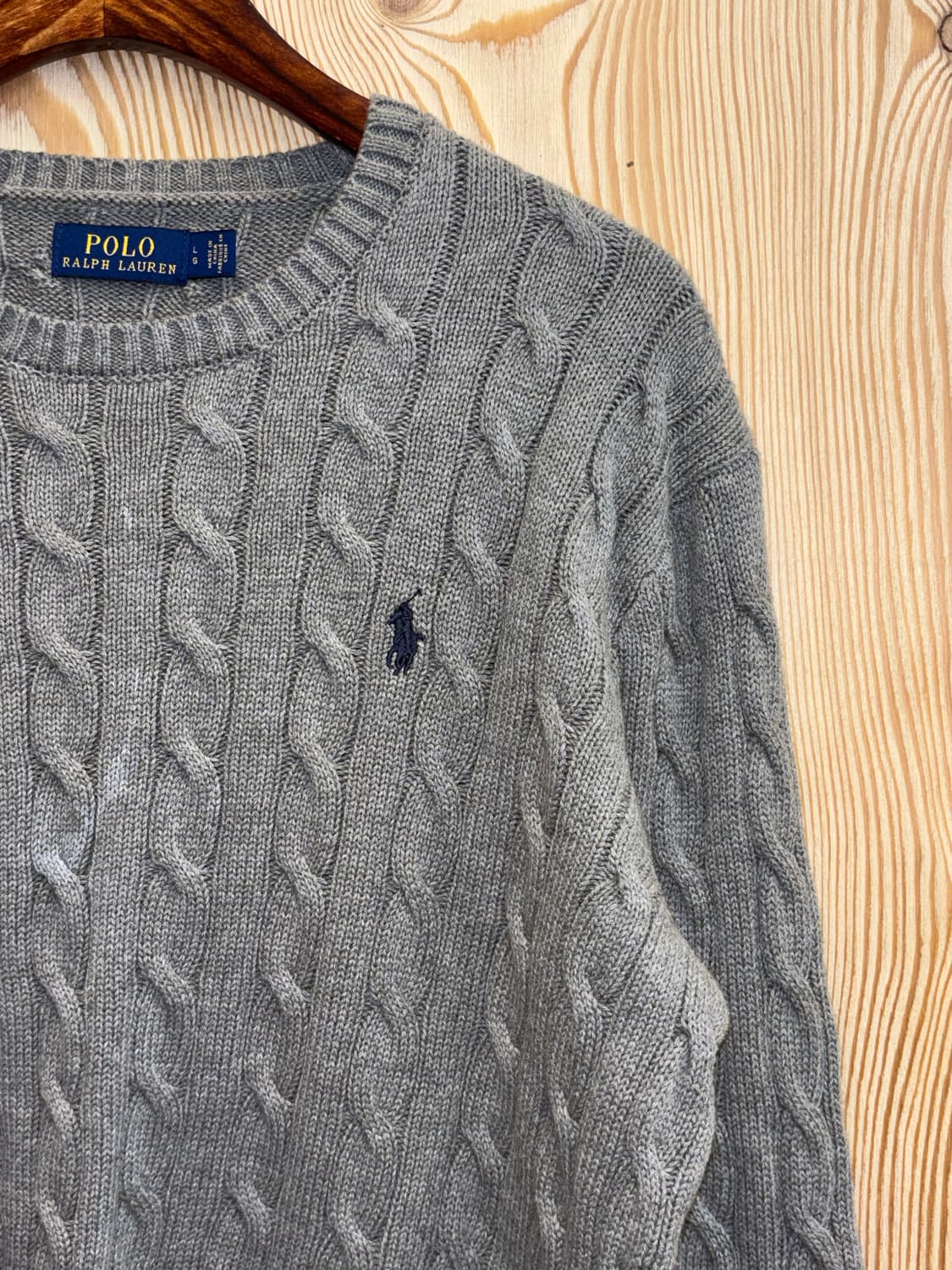 폴로 랄프로렌 케이블 니트 그레이 상품이미지3