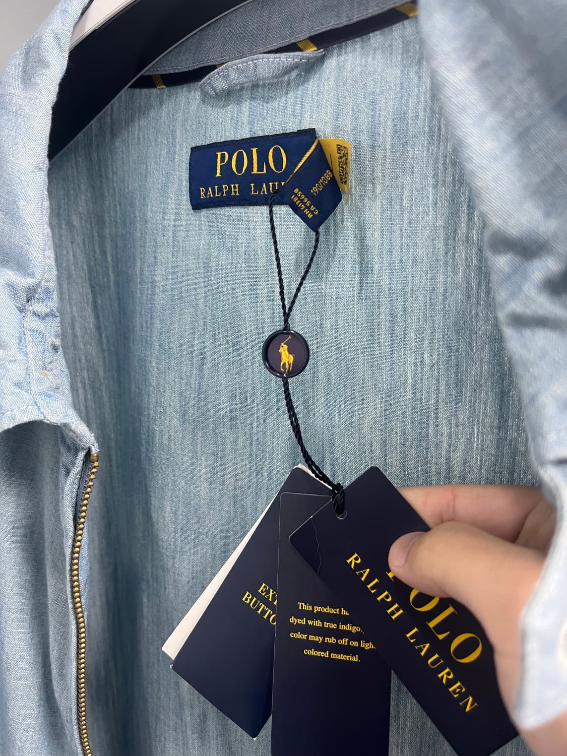 폴로 샴브레이 베이포트 자켓 2XL(QR정품) 상품이미지3