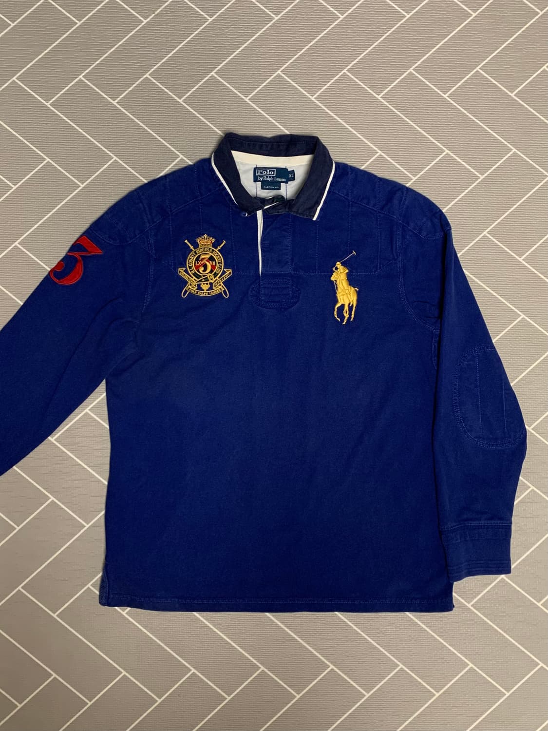 폴로 빅포니 긴팔 블루 럭비티 상품이미지2