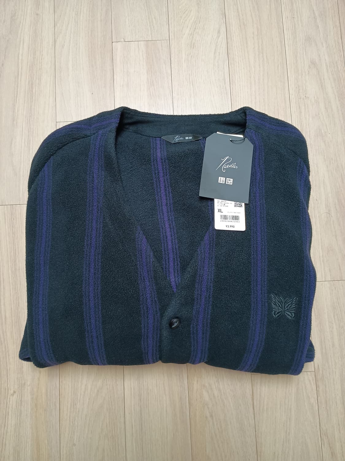 유니클로 니들스 후리스 가디건 검정 XL 상품이미지1