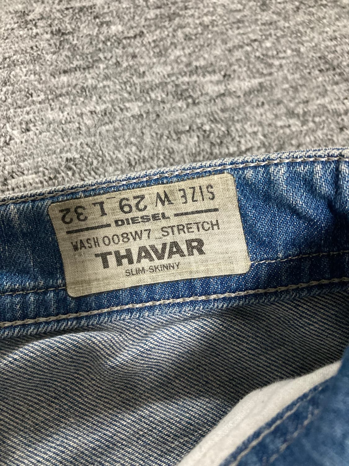 디젤 THAVAR water 008w7 슬림핏 데님 청바지 29/32 상품이미지4