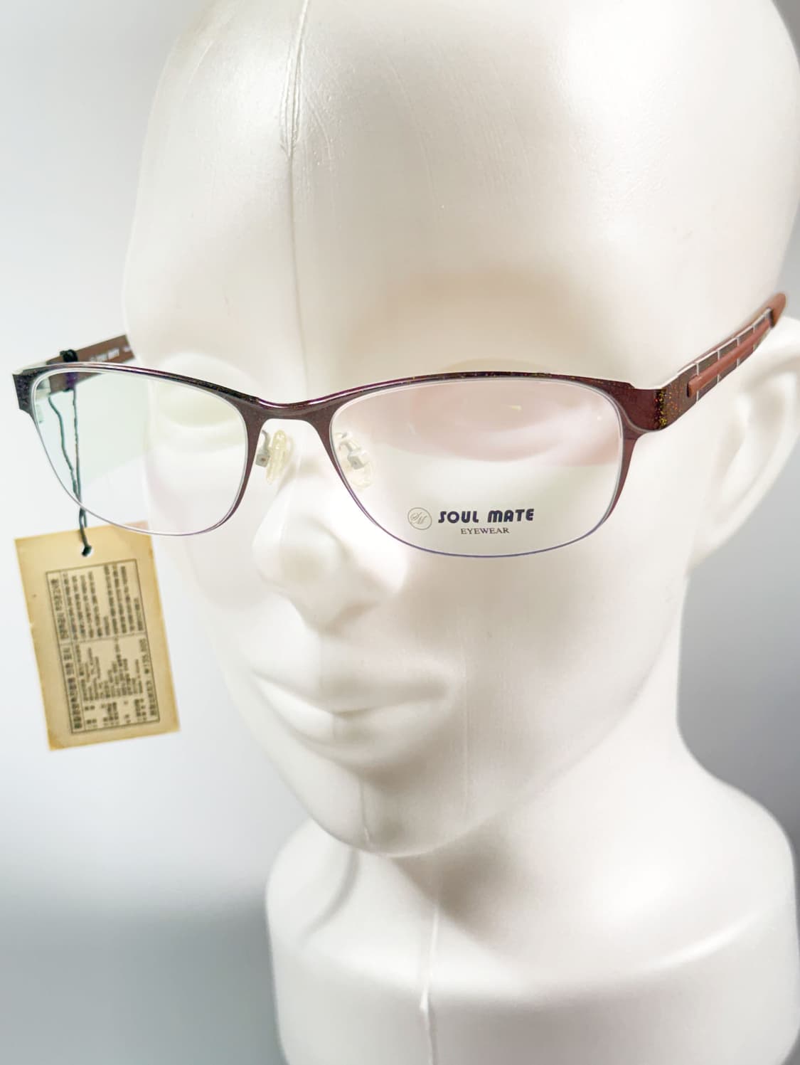 SOUL MATE 브라운 메탈 스퀘어 글리터 프레임 빈티지 안경 상품이미지8