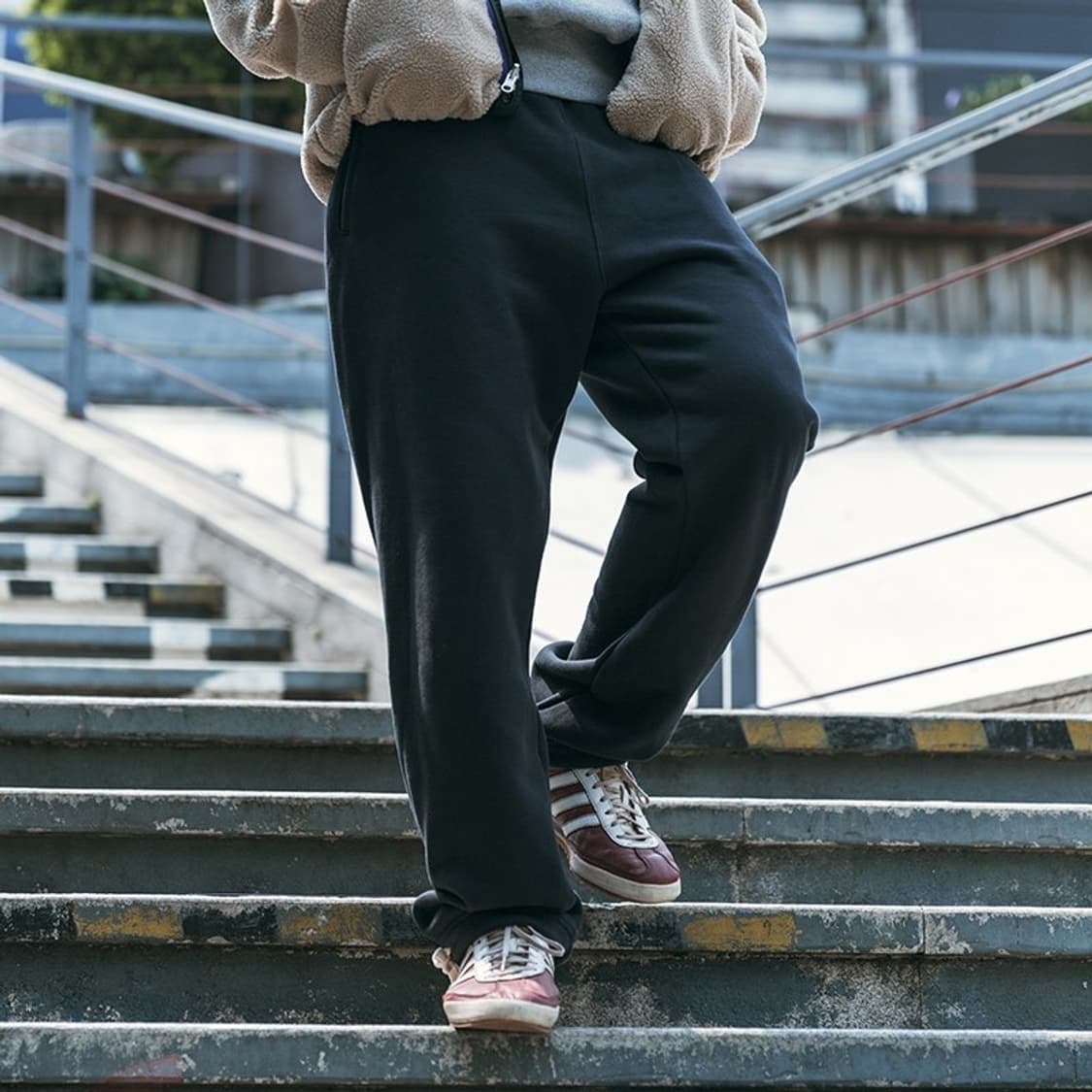 브론슨 논스탁 헤비 웨이트 리버스위브 테리 트레이닝 스웻 팬츠 상품이미지7