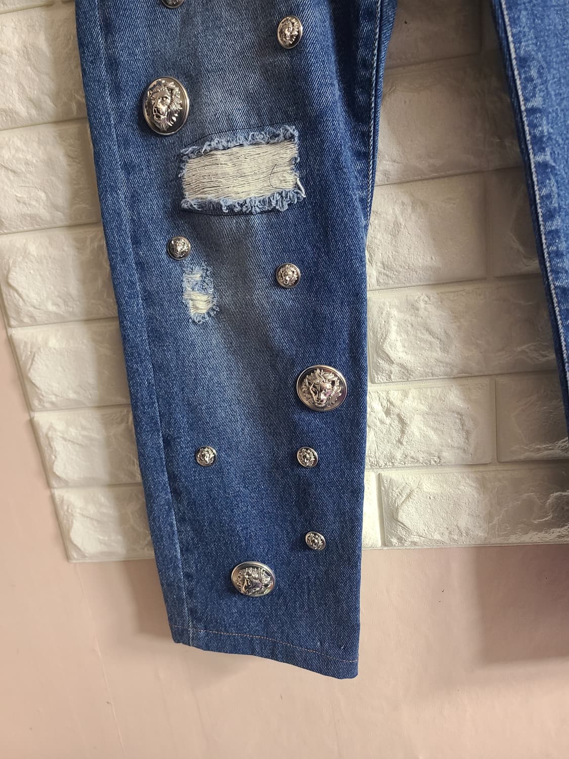 베르사체 베르수스 사자 버튼 데님 상품이미지5