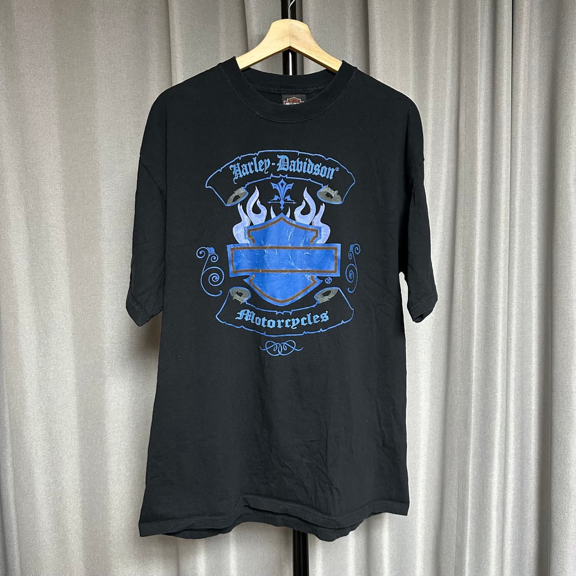 빈티지 할리데이비슨 플레임 로고 티셔츠 상품이미지1