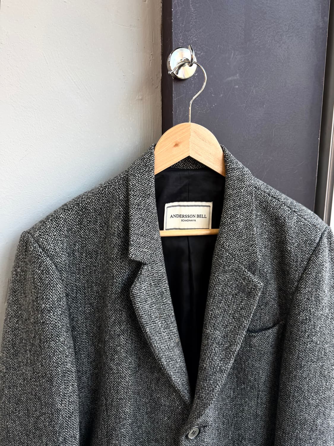 L/ 앤더슨벨 해링본 싱글 코트 상품이미지3