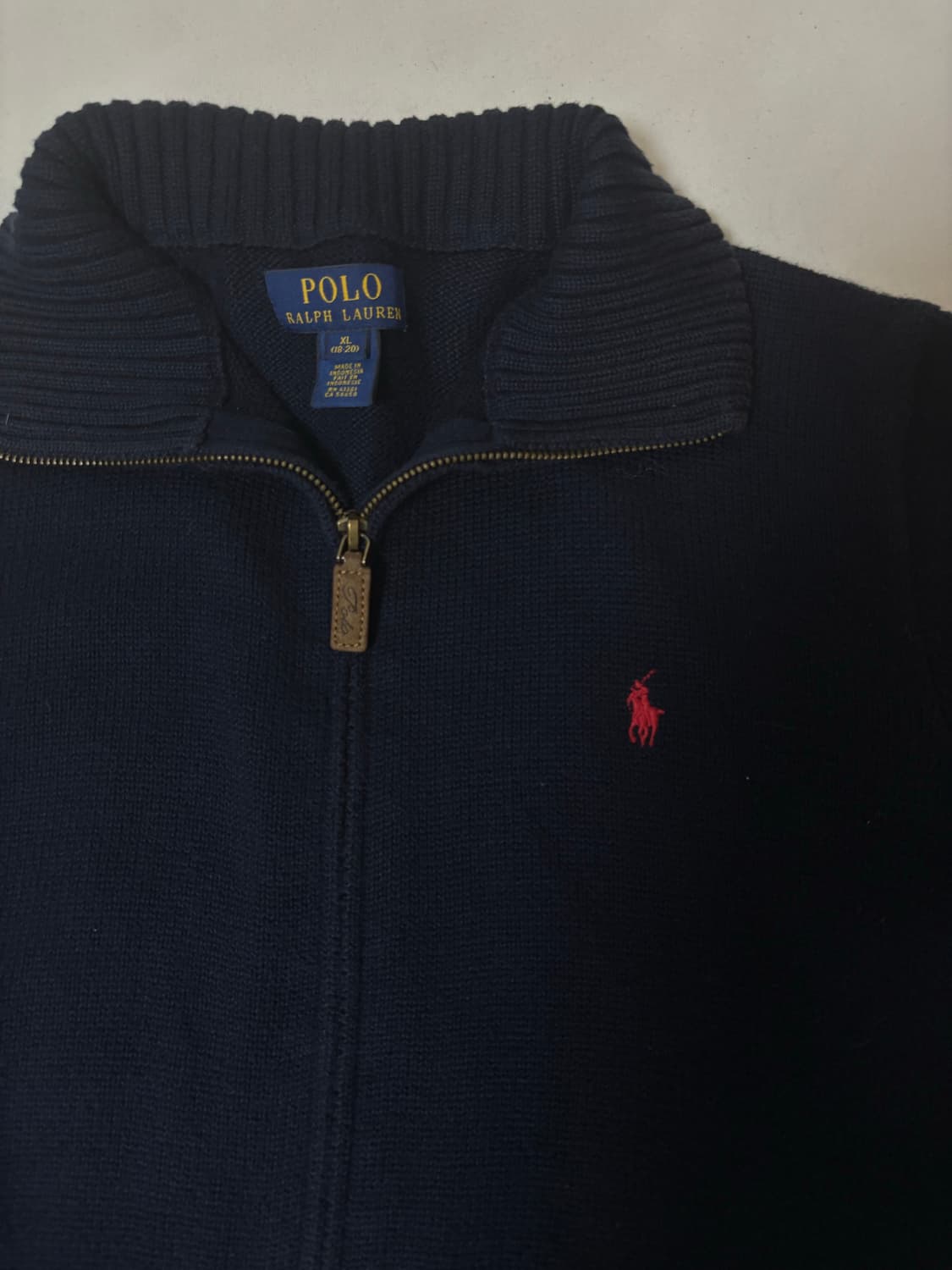 폴로 랄프로렌 네이비 니트집업 상품이미지1