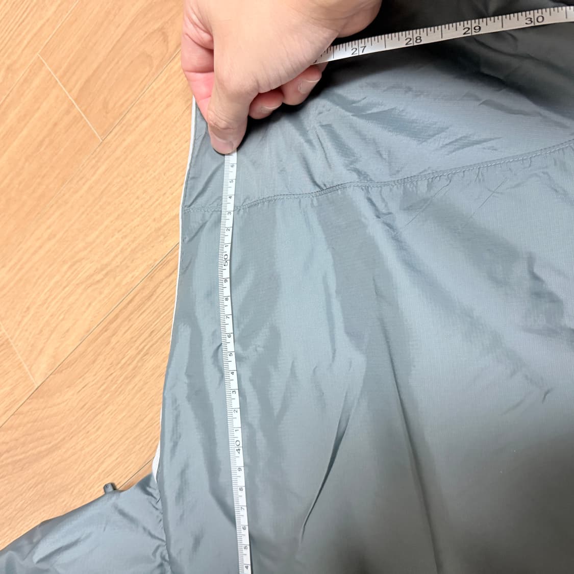 아디다스 3선 바람막이 후드 자켓 그레이 상품이미지6